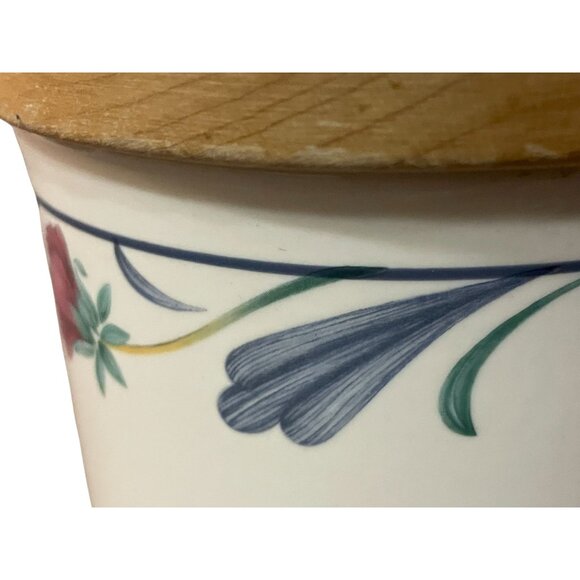 Vintage Lenox Poppies on Blue Canister Chinastone Medium Used - Picture 11 of 16